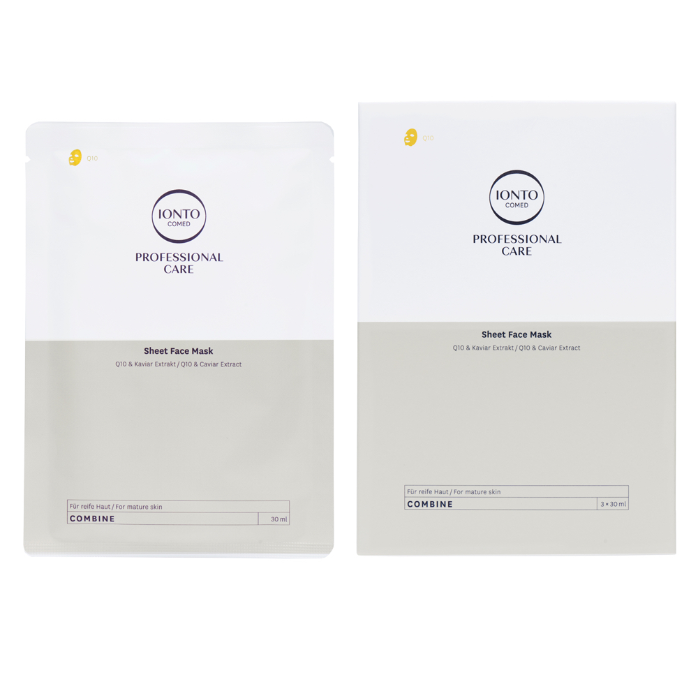 IONTO-COMED Professional Care Combine Sheet-Face-Mask Caviar Q10 3 Stück IONTO-COMED Professional Care Combine Sheet-Face-Mask Caviar Q10 3 Stück