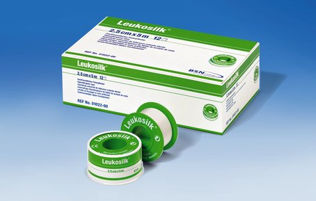 Leukosilk Fixierpflaster 5 m x 2,50 cm | 1 Rolle Leukosilk Fixierpflaster 5 m x 2,50 cm | 1 Rolle