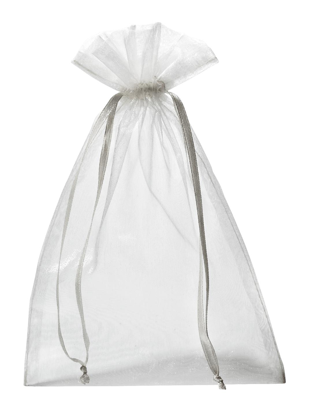 Organza-Säckchen in strahlendem Weiß mit edlem Schimmer