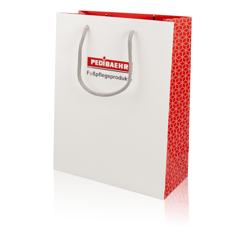 PEDIBAEHR Papier-Tragetaschen 22 x 10 x 28 cm - rot 1 Stück PEDIBAEHR Papier-Tragetaschen 22 x 10 x 28 cm - rot 1 Stück