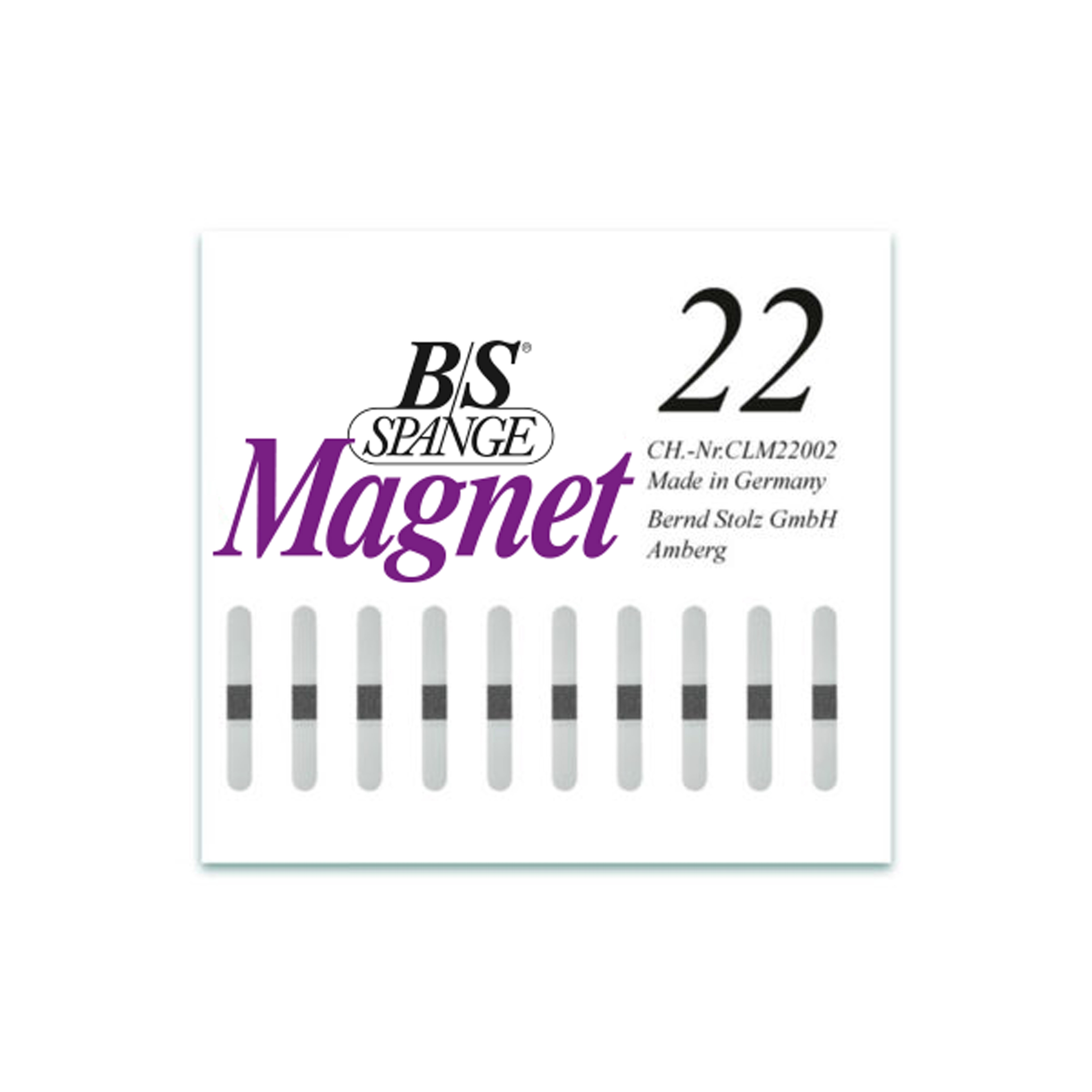 B/S Spangen Magnet Classic | Länge 22 Breite 3 mm 10 Stück