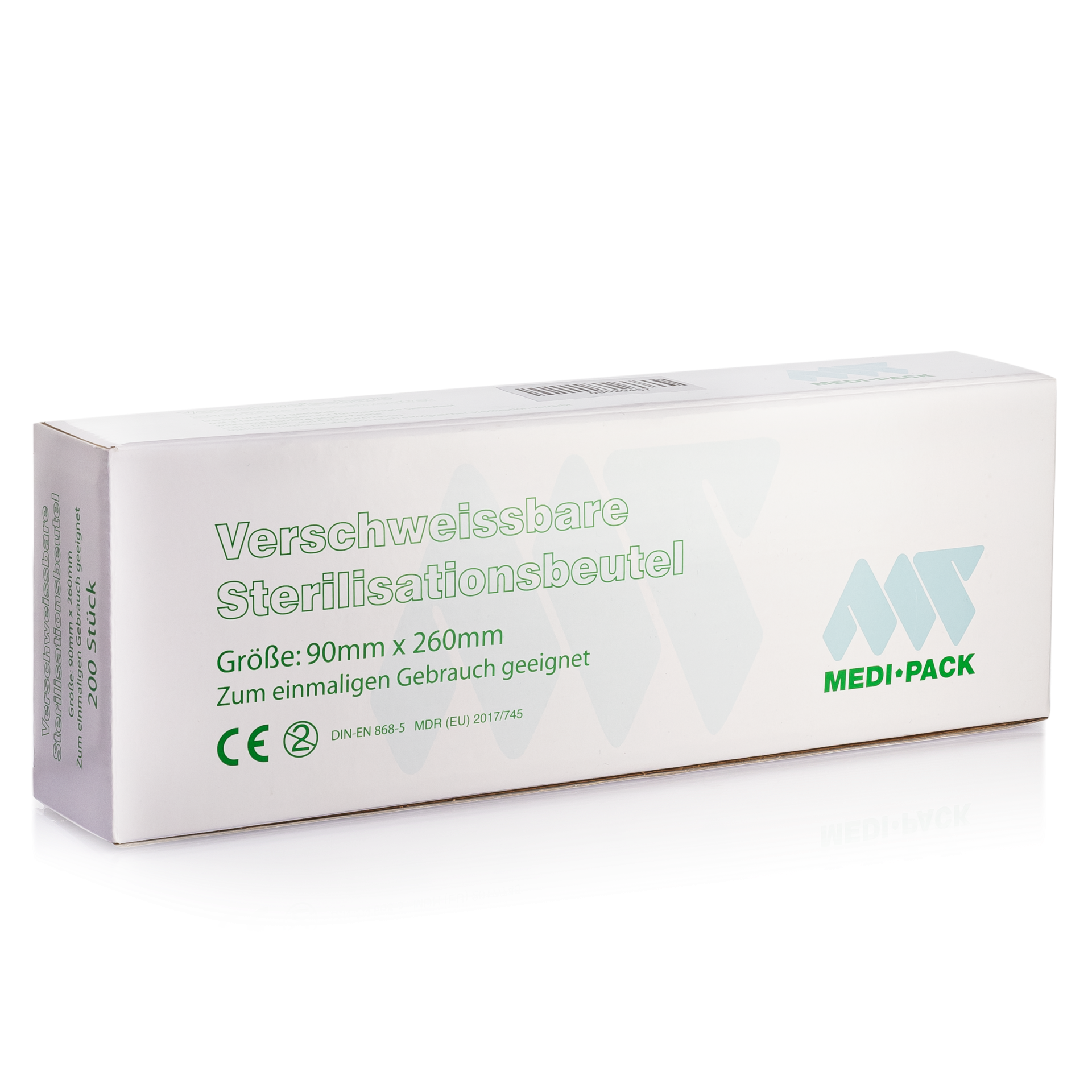 Sterilisierbeutel für Autoklav, nicht selbstklebend, 9 cm x 26 cm, 1 Pack (200 Stk.)