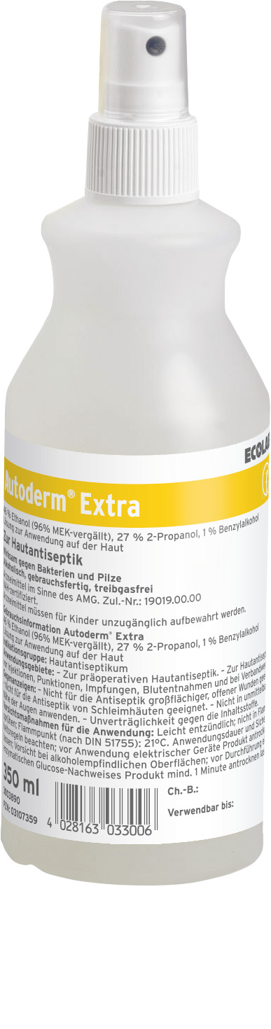 Ecolab Autoderm Extra Fußpilzprophylaxe | 350 ml Sprühflasche Ecolab Autoderm Extra Fußpilzprophylaxe | 350 ml Sprühflasche