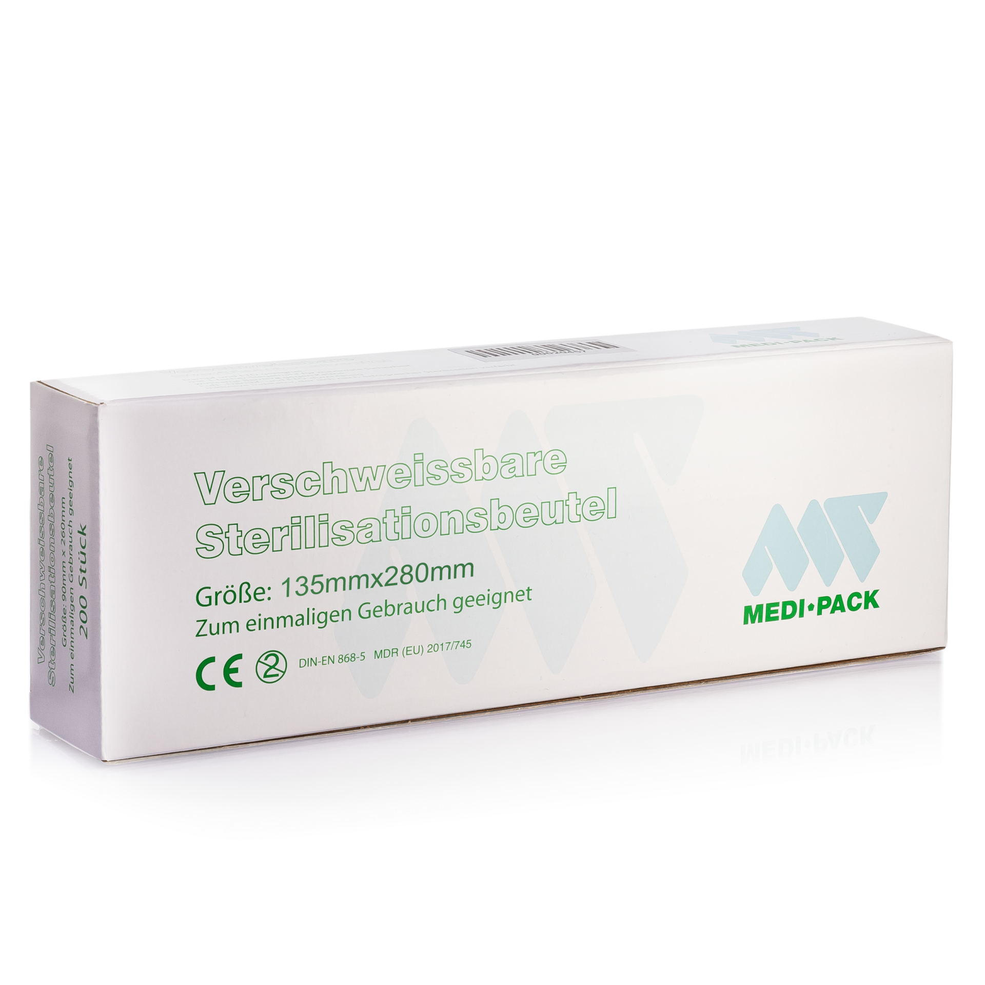 Sterilisierbeutel für Autoklav, selbstklebend 13,5 cm x 28 cm, 1 Pack (200 Stk.) Sterilisierbeutel für Autoklav, selbstklebend 13,5 cm x 28 cm, 1 Pack (200 Stk.)