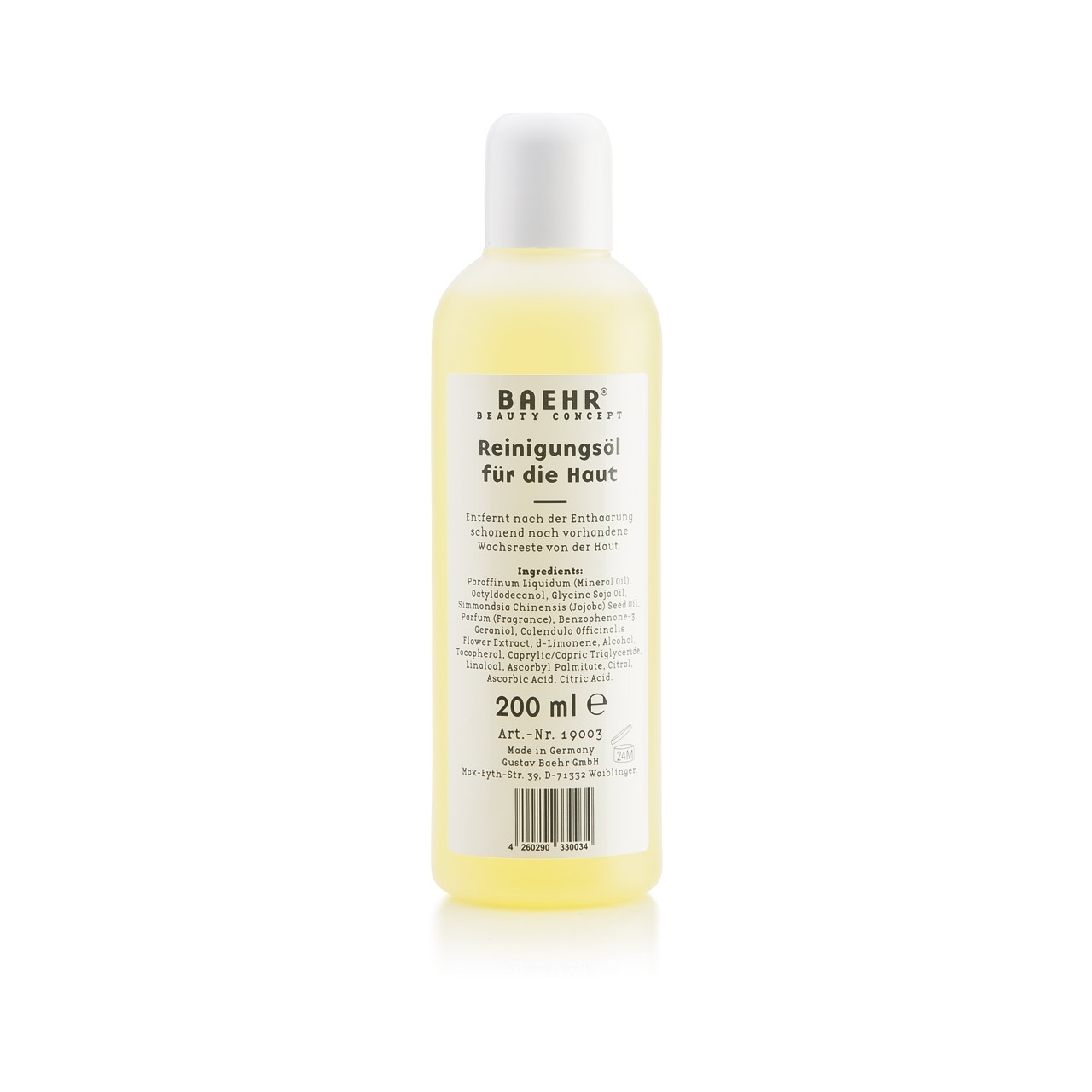 BAEHR BEAUTY CONCEPT Reinigungsöl nach der Depilation 200 ml BAEHR BEAUTY CONCEPT Reinigungsöl nach der Depilation 200 ml