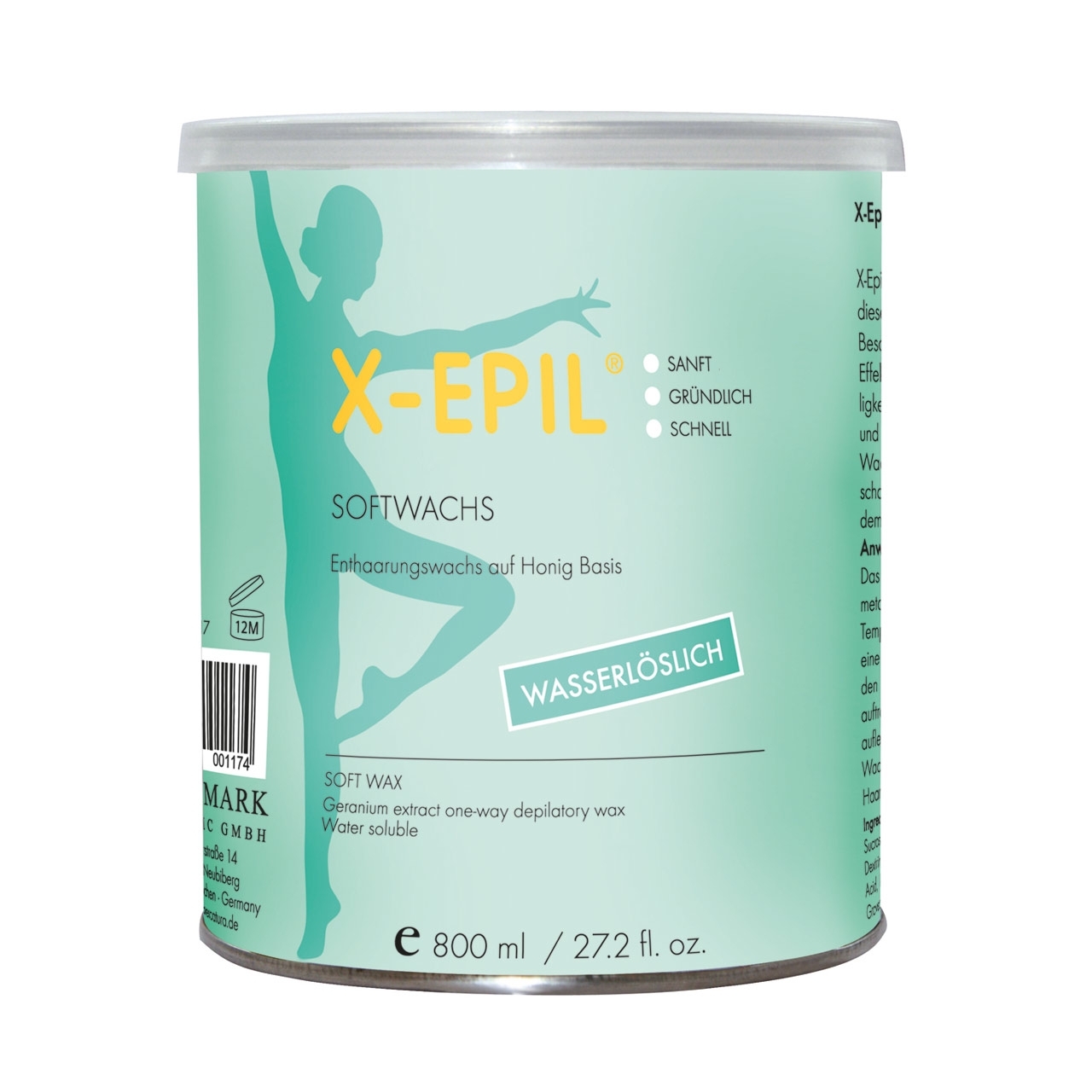 X-EPIL Warmwachs für normales Haar, 800ml wasserlöslich X-EPIL Warmwachs für normales Haar, 800ml wasserlöslich