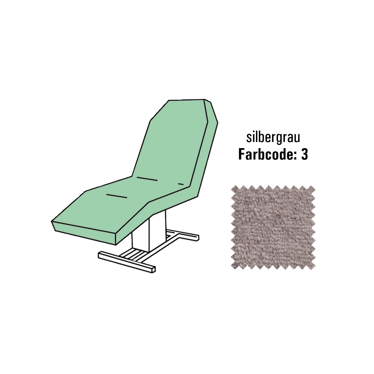 BAEHR Liegenbezug UNIVERSAL silbergrau L: Bis 205cm ; B: bis 60cm