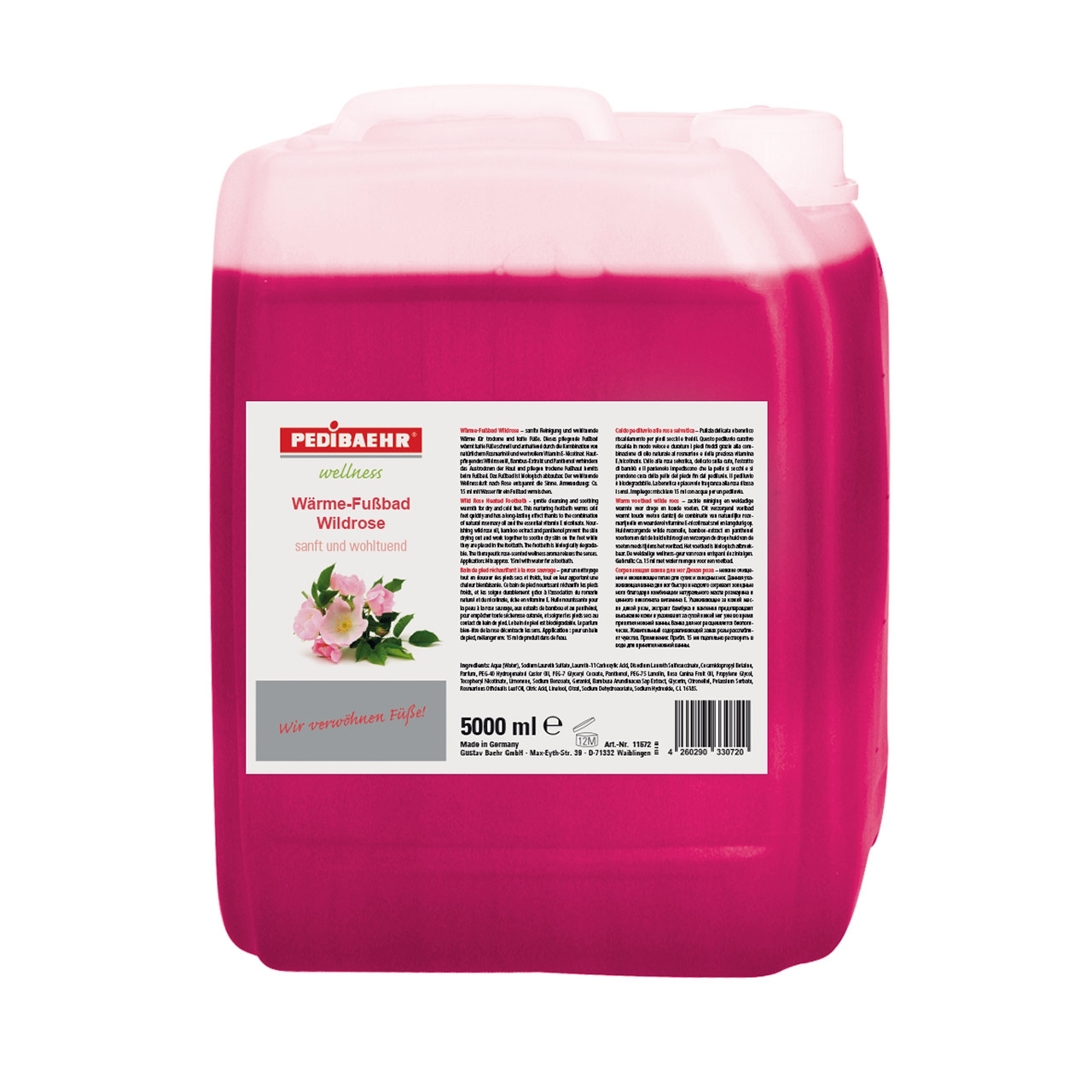 🔴 PEDIBAEHR Wärme-Fußbad Wildrose 5000 ml 🔴 PEDIBAEHR Wärme-Fußbad Wildrose 5000 ml