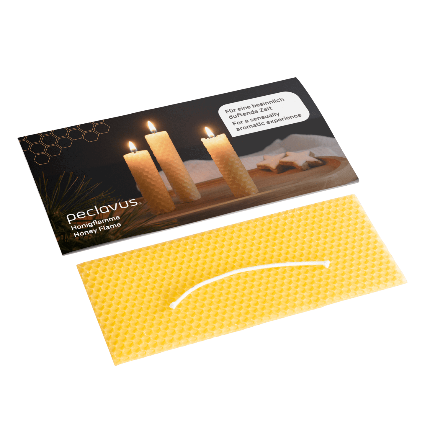 Peclavus Honigflamme: Rollkerze aus Bienenwachs Peclavus Honigflamme: Rollkerze aus Bienenwachs