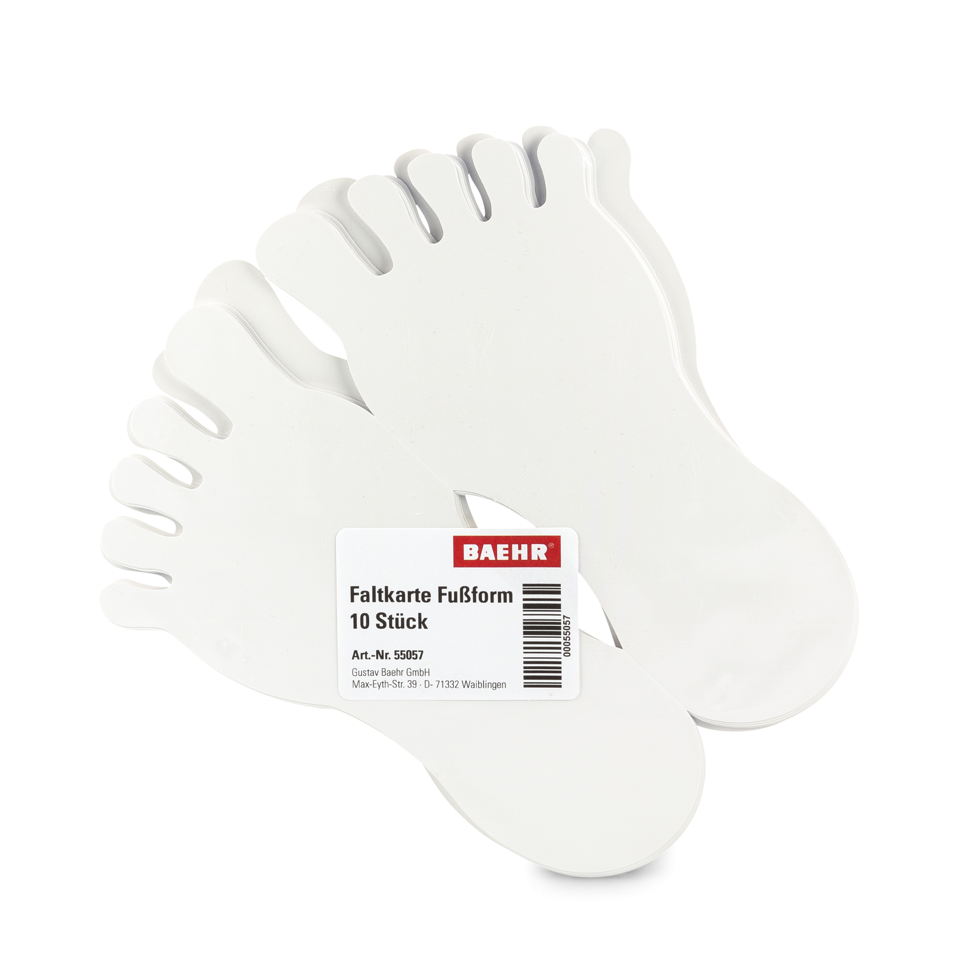 Gutscheine Doppelkarte in Fußform 10 Stück Gutscheine Doppelkarte in Fußform 10 Stück