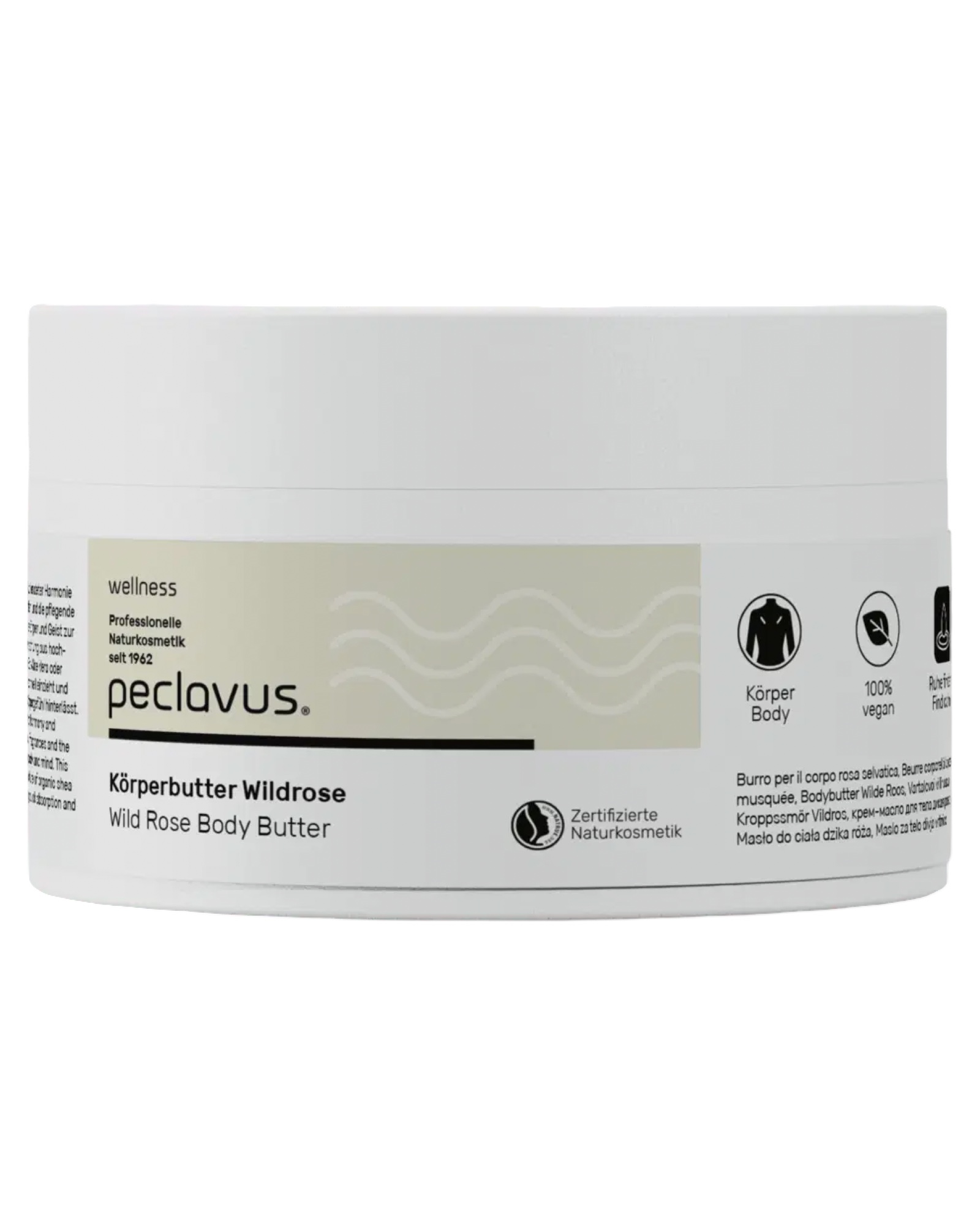 PECLAVUS Körperbutter Wildrose 250 ml | Ruhe finden