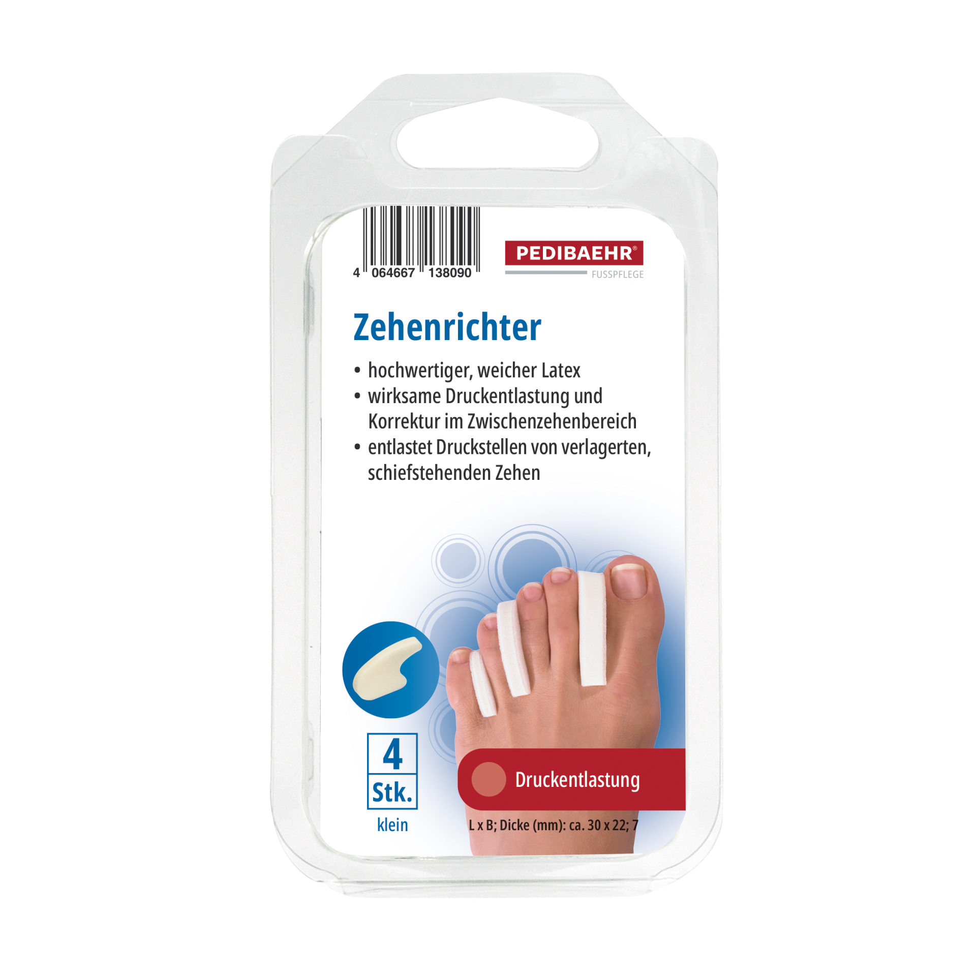 PEDIBAEHR Zehenrichter klein, 1 Pack (4 Stk.)