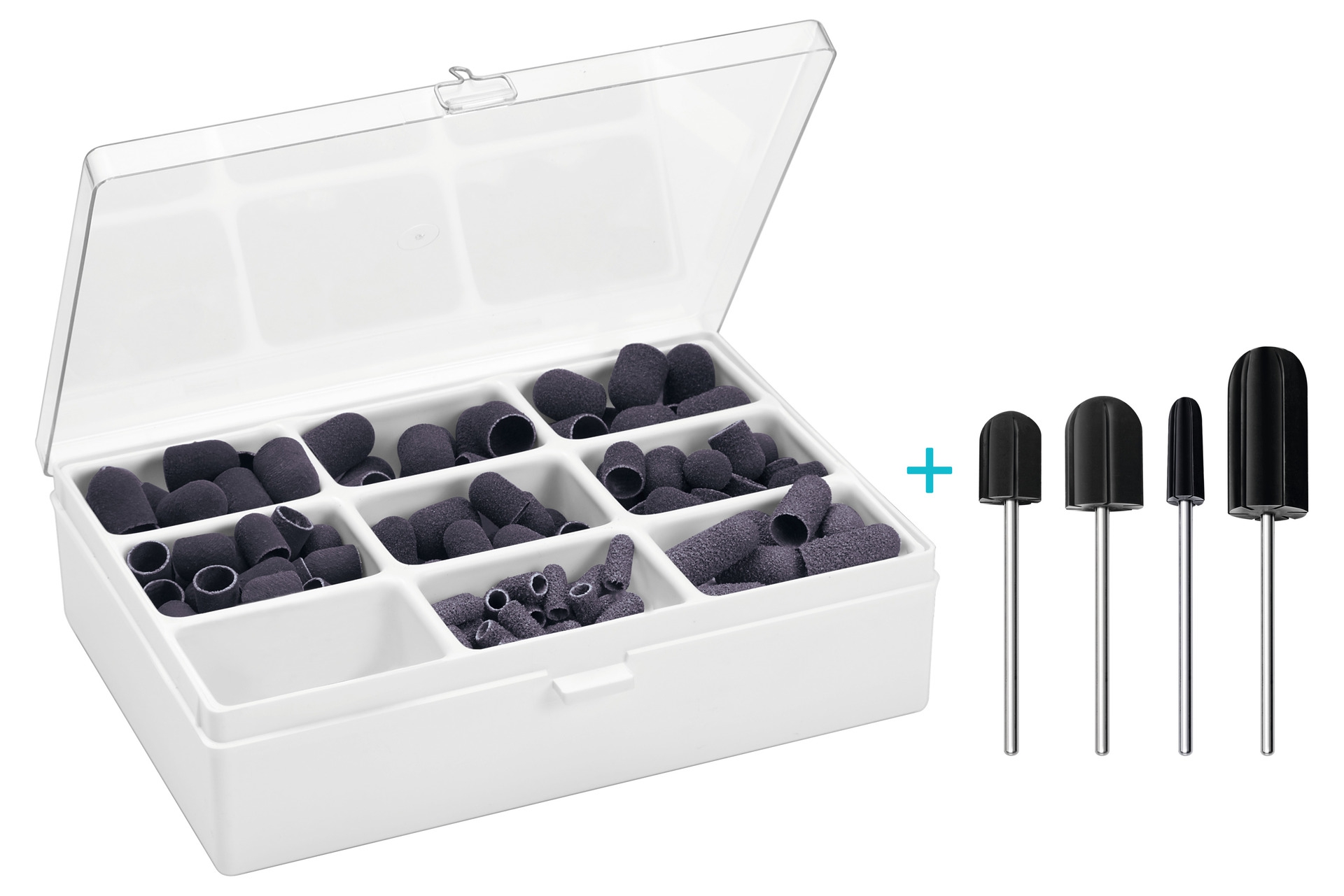 RUCK Schleifkappen-Set, korund-schwarz inkl. Box RUCK Schleifkappen-Set, korund-schwarz inkl. Box