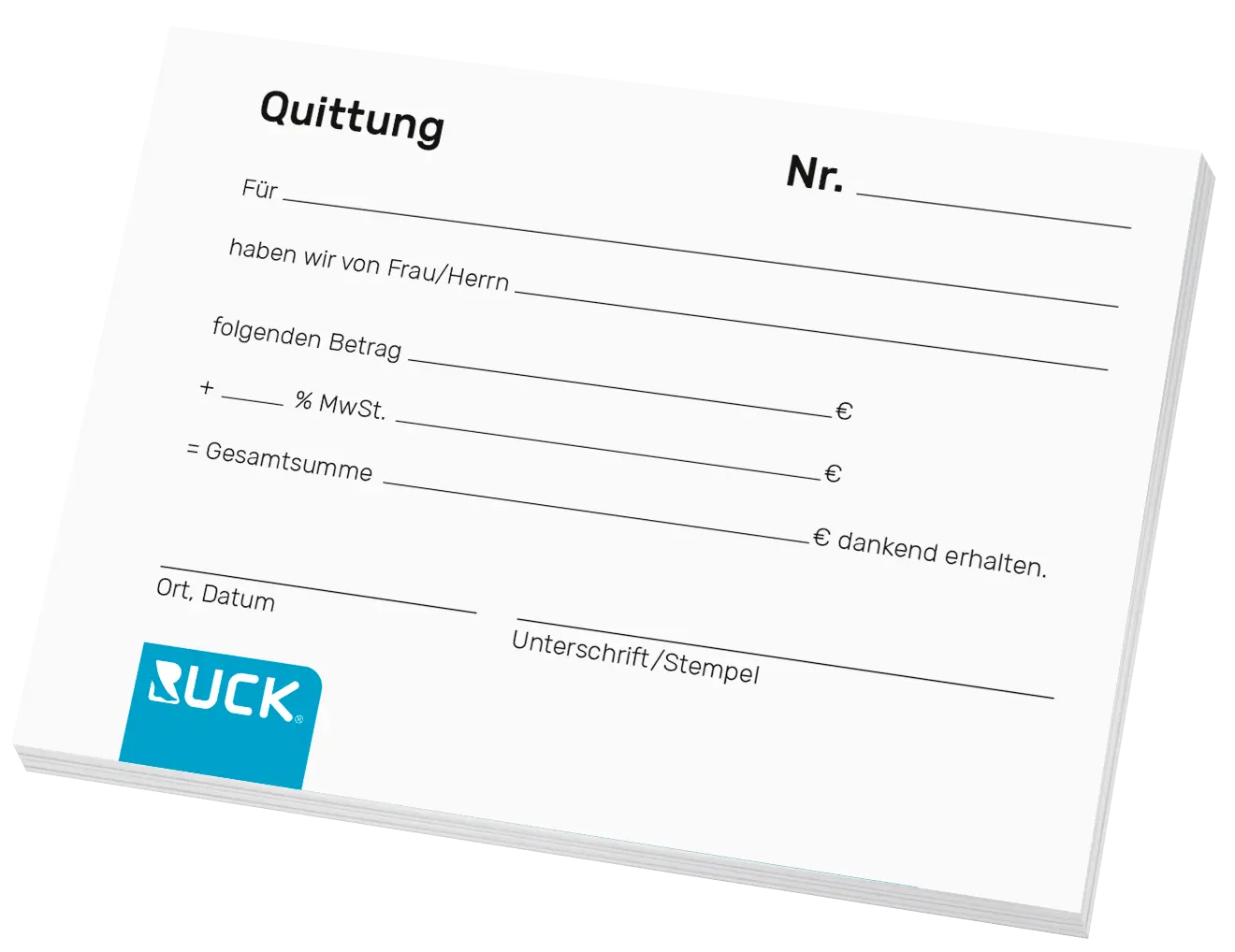 RUCK Quittungsblock mit Durchschlag RUCK Quittungsblock mit Durchschlag