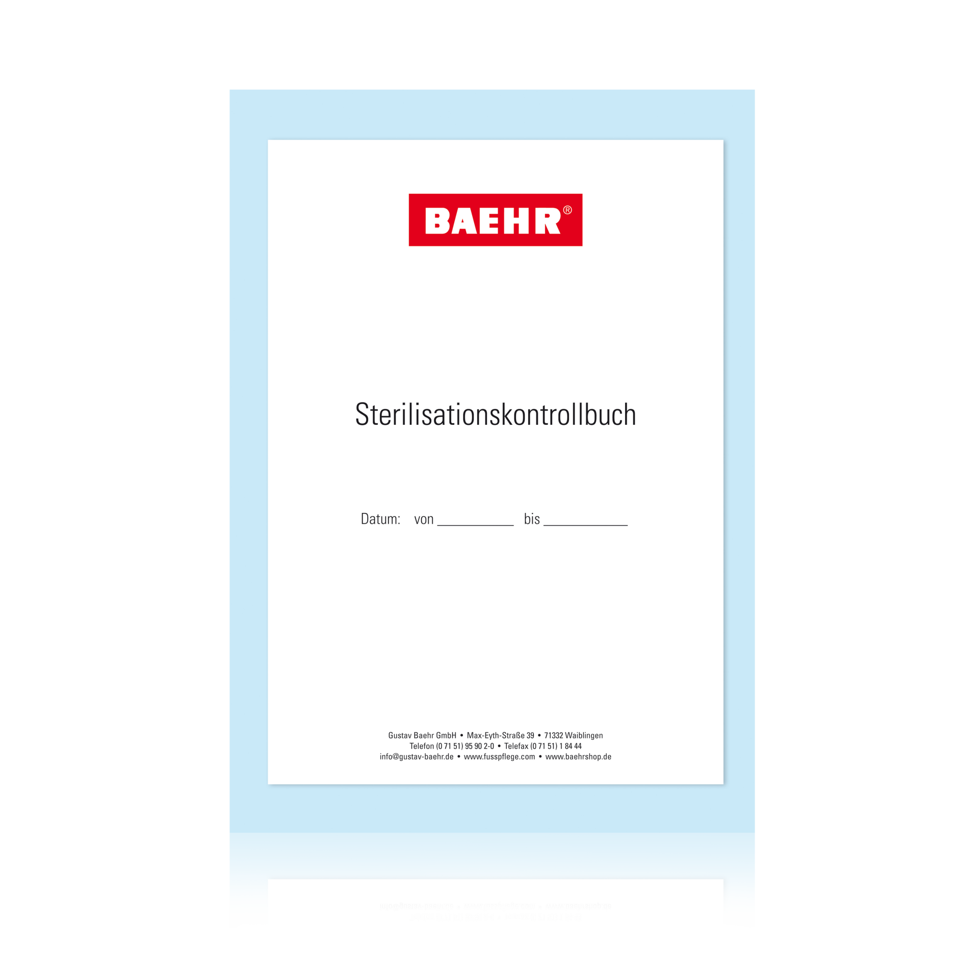 BAEHR Sterilisations-Kontrollbuch