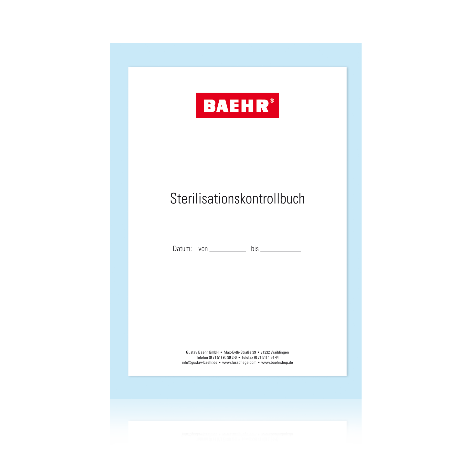 BAEHR Sterilisations-Kontrollbuch BAEHR Sterilisations-Kontrollbuch