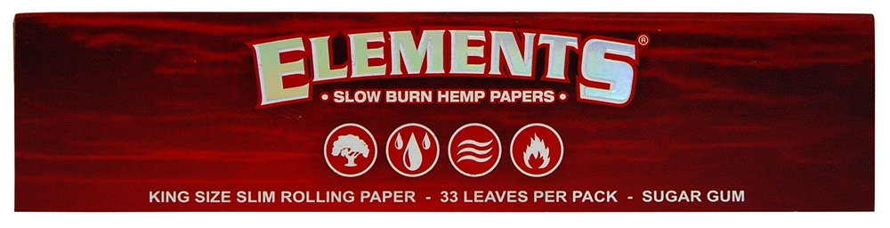 Elements Papers I Red King Size Slim, 50 x 33 Papers BOX