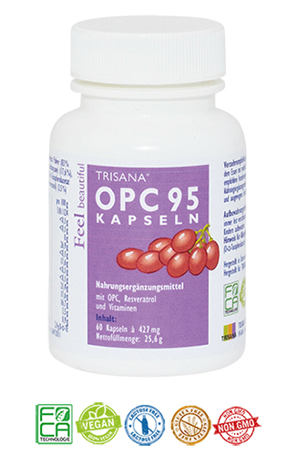 TRISANA OPC 95 mit Resveratrol Kapseln | 60 Kaps. | 32,8 g MHD 04/23