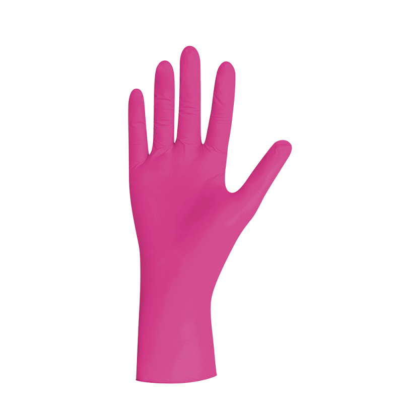 PEARL Handschuhe Nitril magenta 100 Stück Größe M