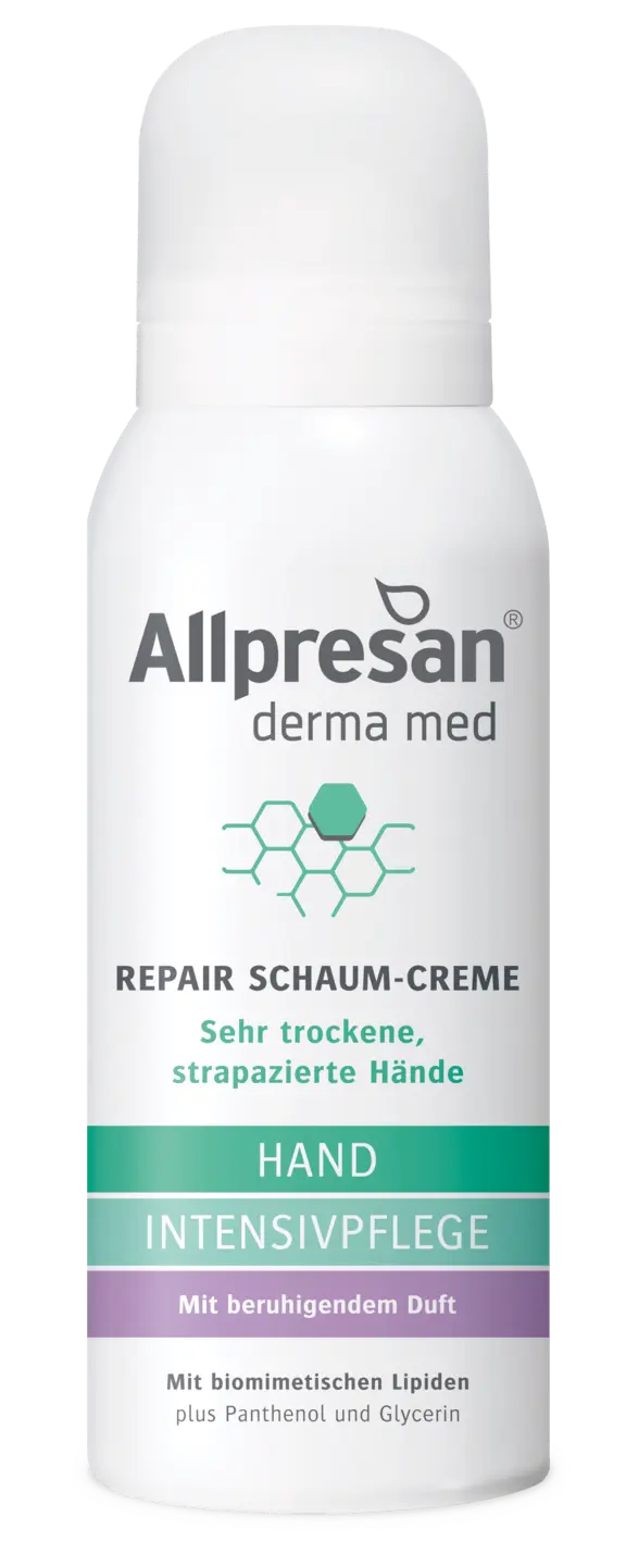 Allpresan Derma med Repair Schaum-Creme HAND INTENSIVPFLEGE mit beruhigendem Duft, 100 ml Allpresan Derma med Repair Schaum-Creme HAND INTENSIVPFLEGE mit beruhigendem Duft, 100 ml