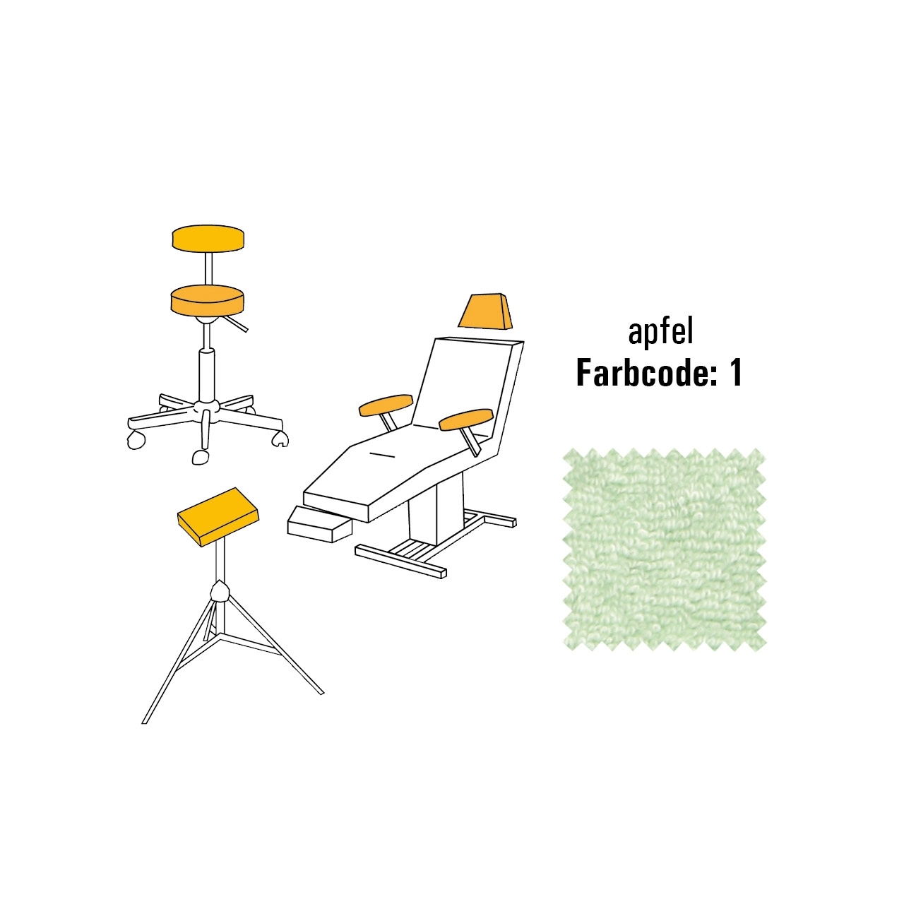 BAEHR Hockerbezug MEDIUM, apfel bis Ø 42cm