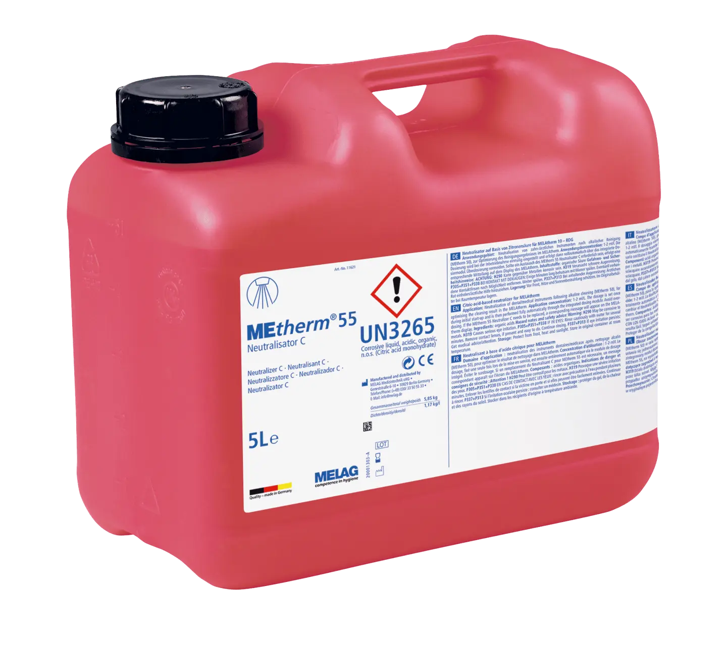 MELAG MEtherm 55 C Neutralisator 5 Liter MELAG MEtherm 55 C Neutralisator 5 Liter