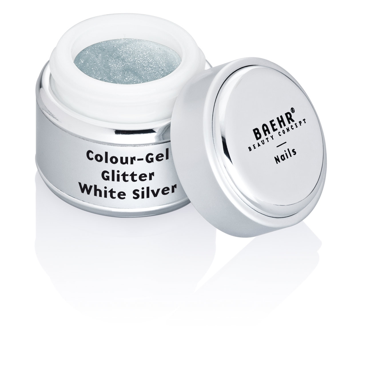 BAEHR BEAUTY CONCEPT - NAILS Colour-Gel Glitter White Silver 5 ml BAEHR BEAUTY CONCEPT - NAILS Colour-Gel Glitter White Silver 5 ml