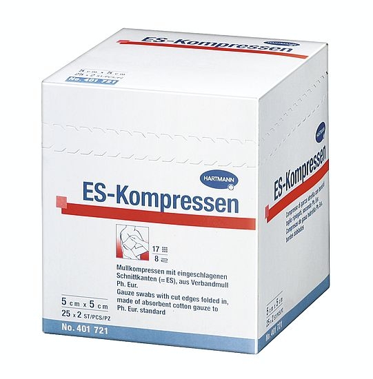 ES-Kompressen steril 5 x 5 cm, 25 x 2 Stück