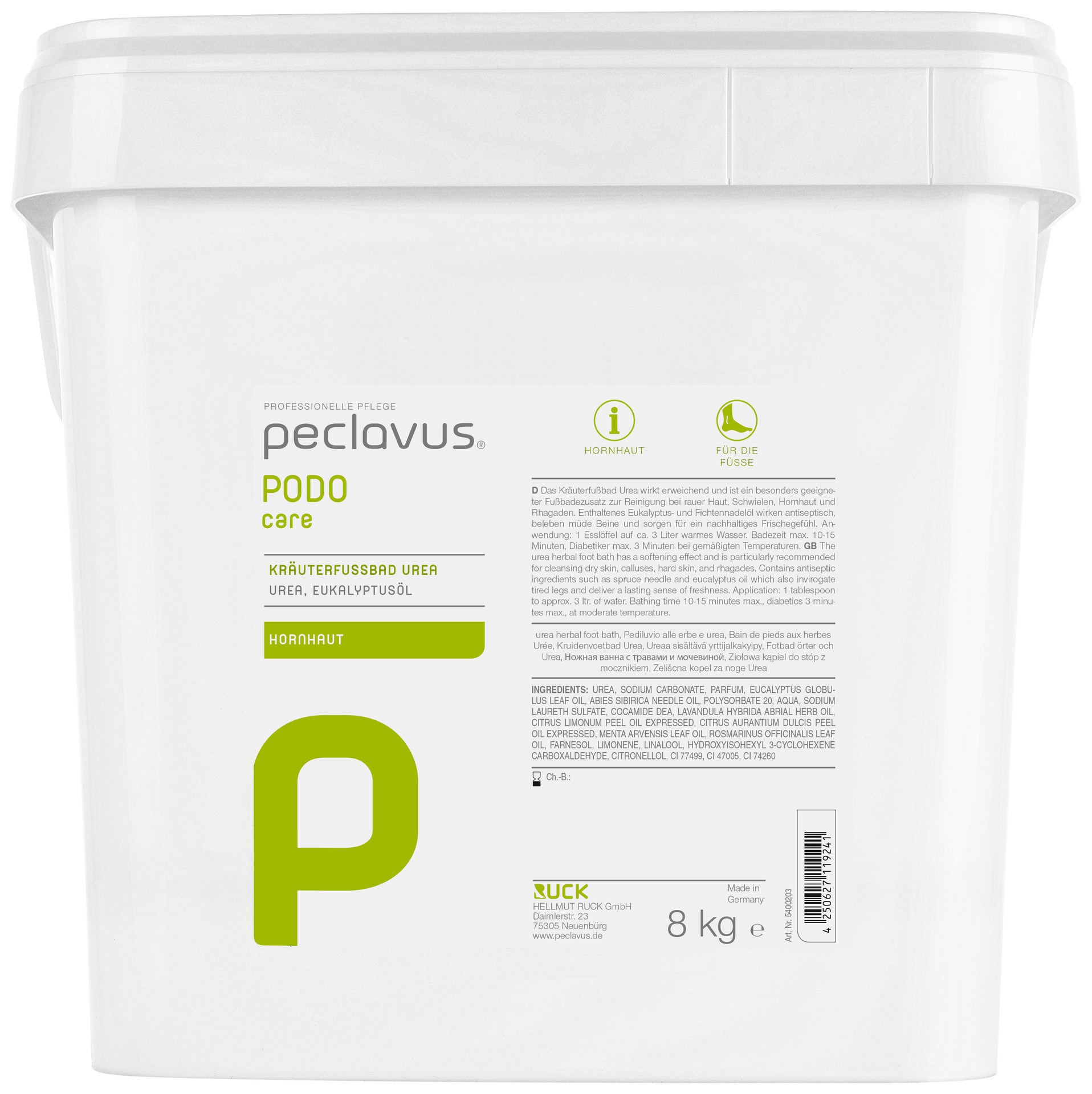 Peclavus PODOcare Kräuterfußbad Urea | 8 kg