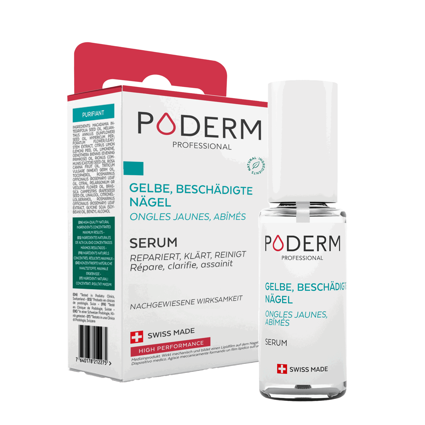 PODERM Serum für gelbe, beschädigte Nägel, 8 ml