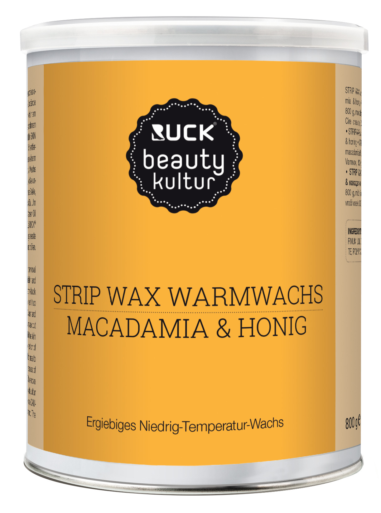 RUCK beautykultur STRIP WAX Warmwachs | Macadamia & Honig | 800 g
