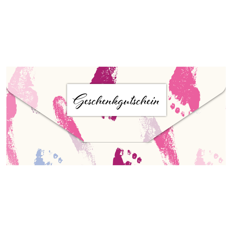 Geschenkgutscheine "FUSSPFLEGE" Kuvertform 20 Stück Geschenkgutscheine "FUSSPFLEGE" Kuvertform 20 Stück