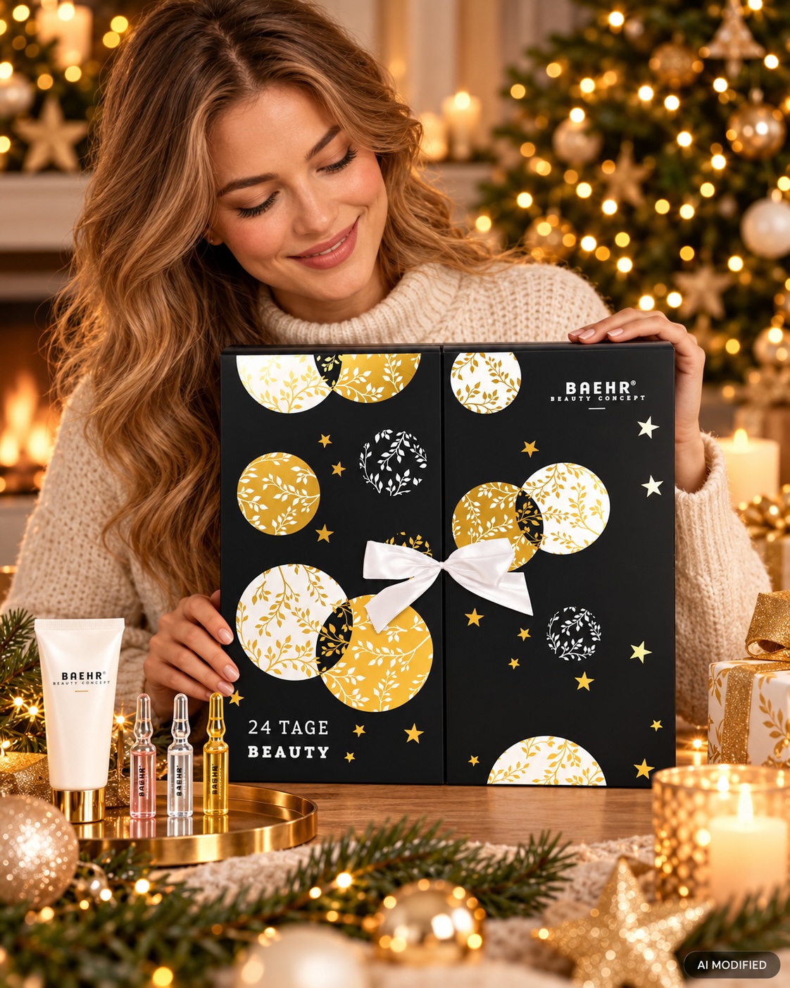 🎄BAEHR Beauty-Adventskalender mit 22 Beauty-Ampullen und je 1 x weihnachtlicher Hand- und Fußcreme
