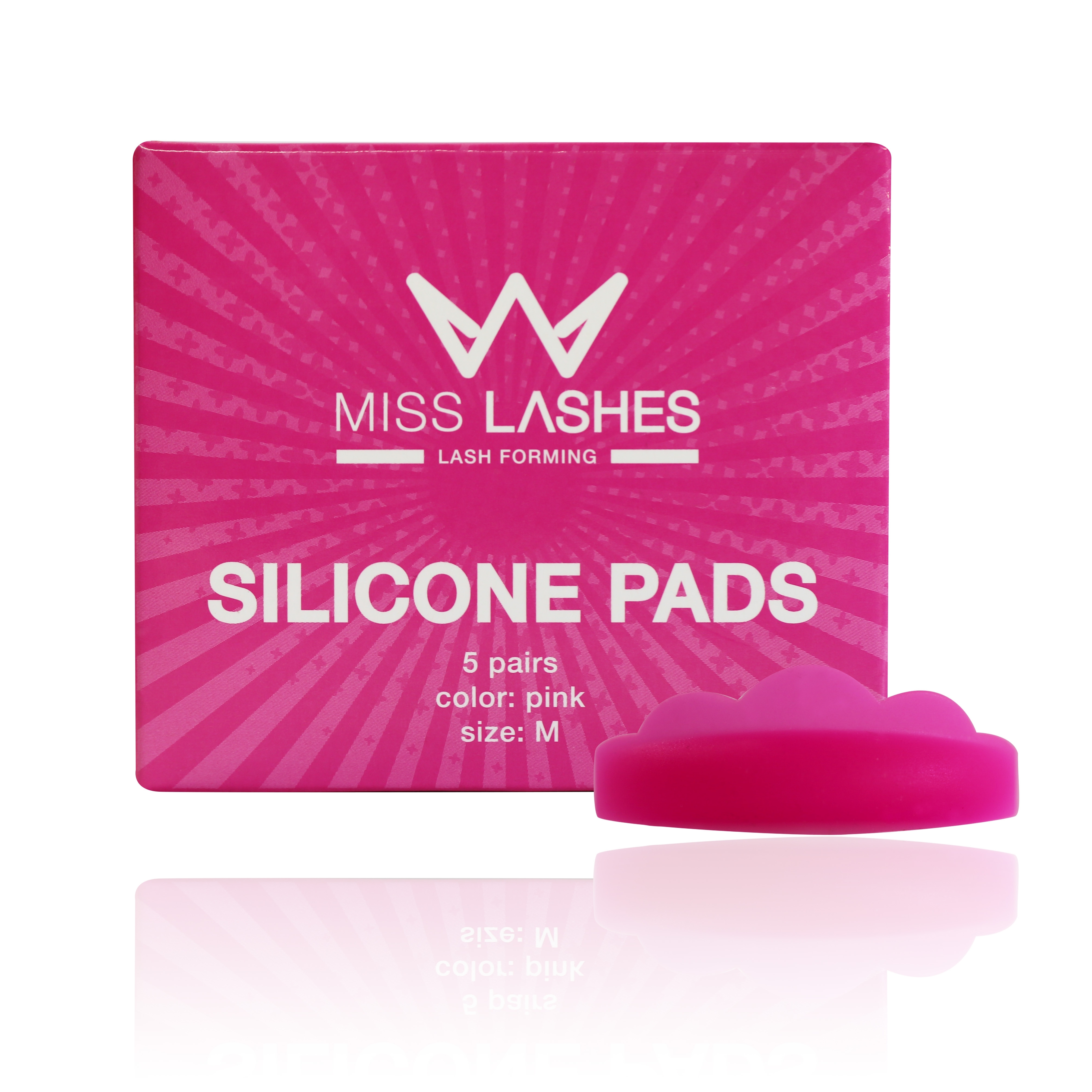 MISS LASHES Silikon Pads Pink M 5 Paare