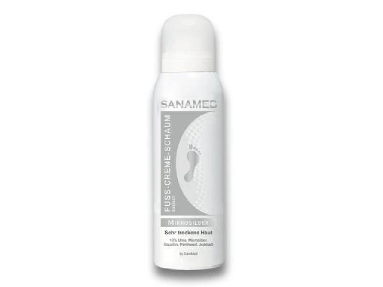 Sanamed Fuß-Creme-Schaum "Mikrosilber" 150 ml Sanamed Fuß-Creme-Schaum "Mikrosilber" 150 ml