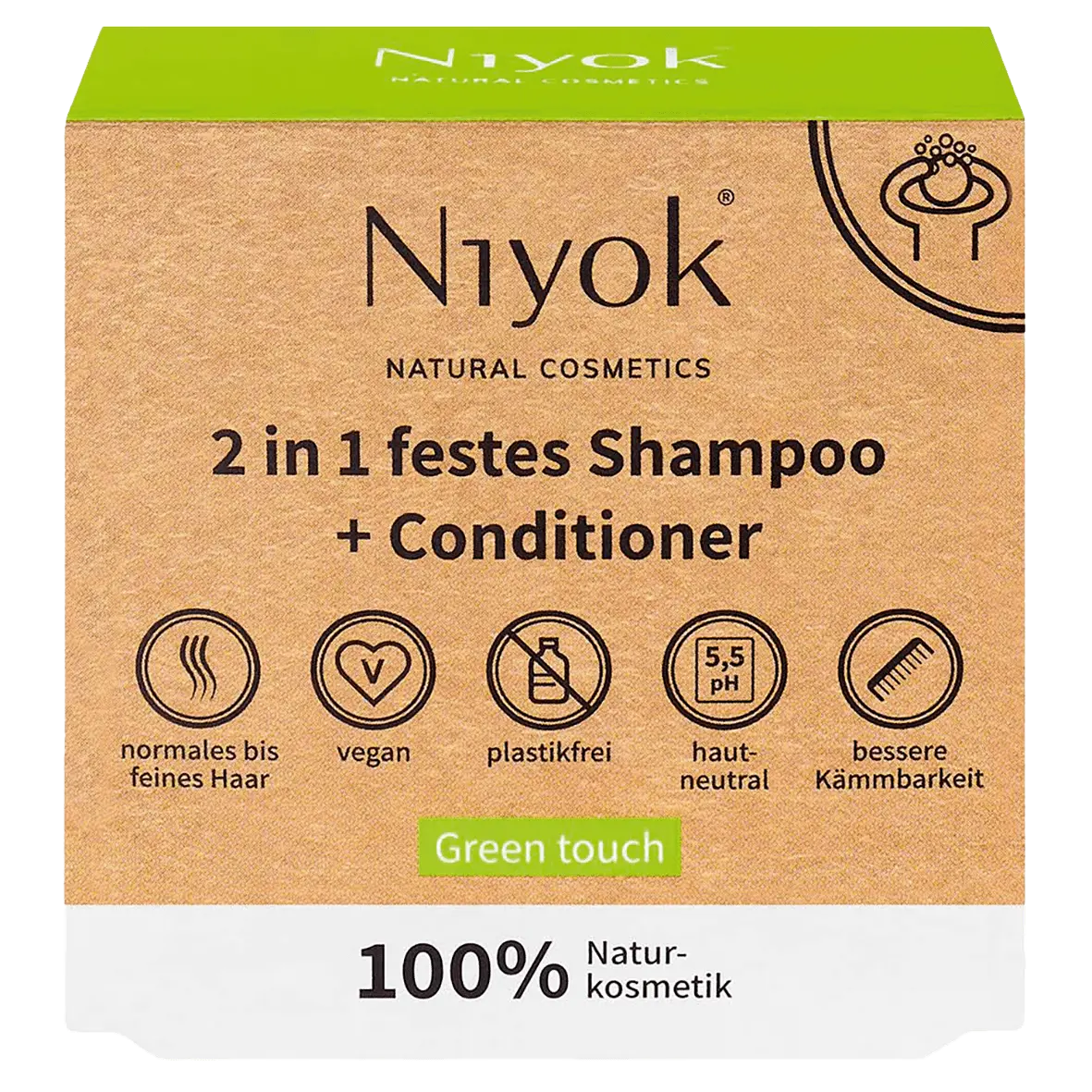 Niyok Festes Shampoo + Conditioner, 80 g, GREEN TOUCH Niyok Festes Shampoo + Conditioner, 80 g, GREEN TOUCH