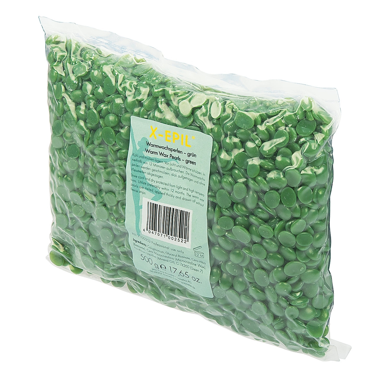 X-EPIL Warmwachs-Perlen grün, Beutel 500 g X-EPIL Warmwachs-Perlen grün, Beutel 500 g