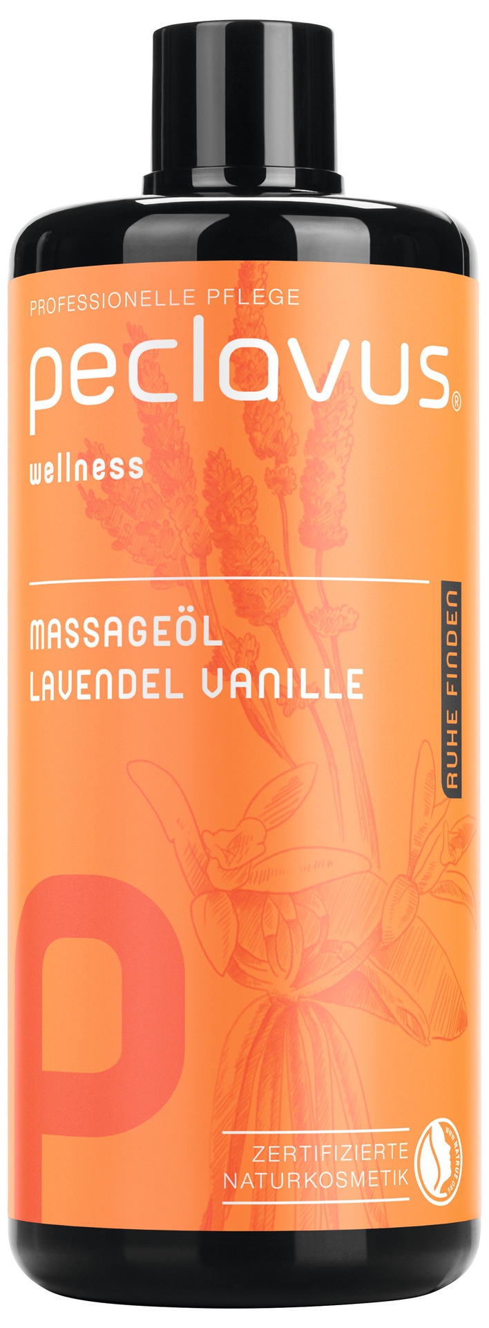 PECLAVUS Massageöl Lavendel Vanille 500 ml | Ruhe finden