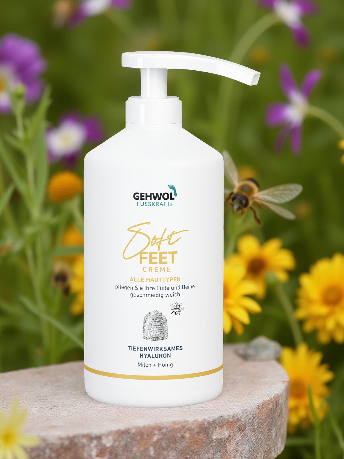 🔷 GEHWOL FUSSKRAFT Soft Feet Creme mit Milch & Honig 500 ml