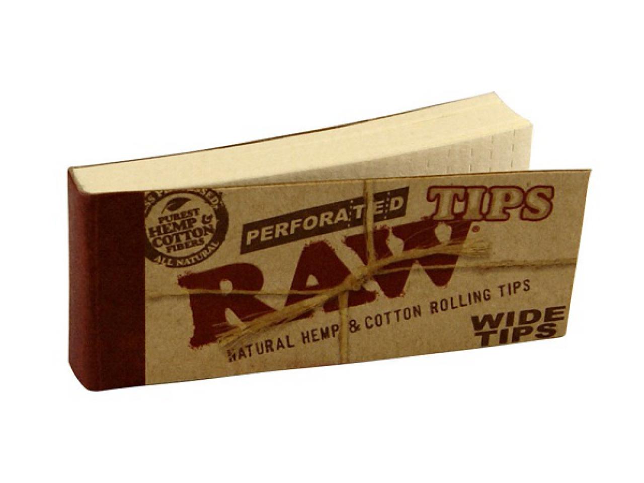 RAW papers | TIPS Wide perforiert Natural Hemp & Cotton