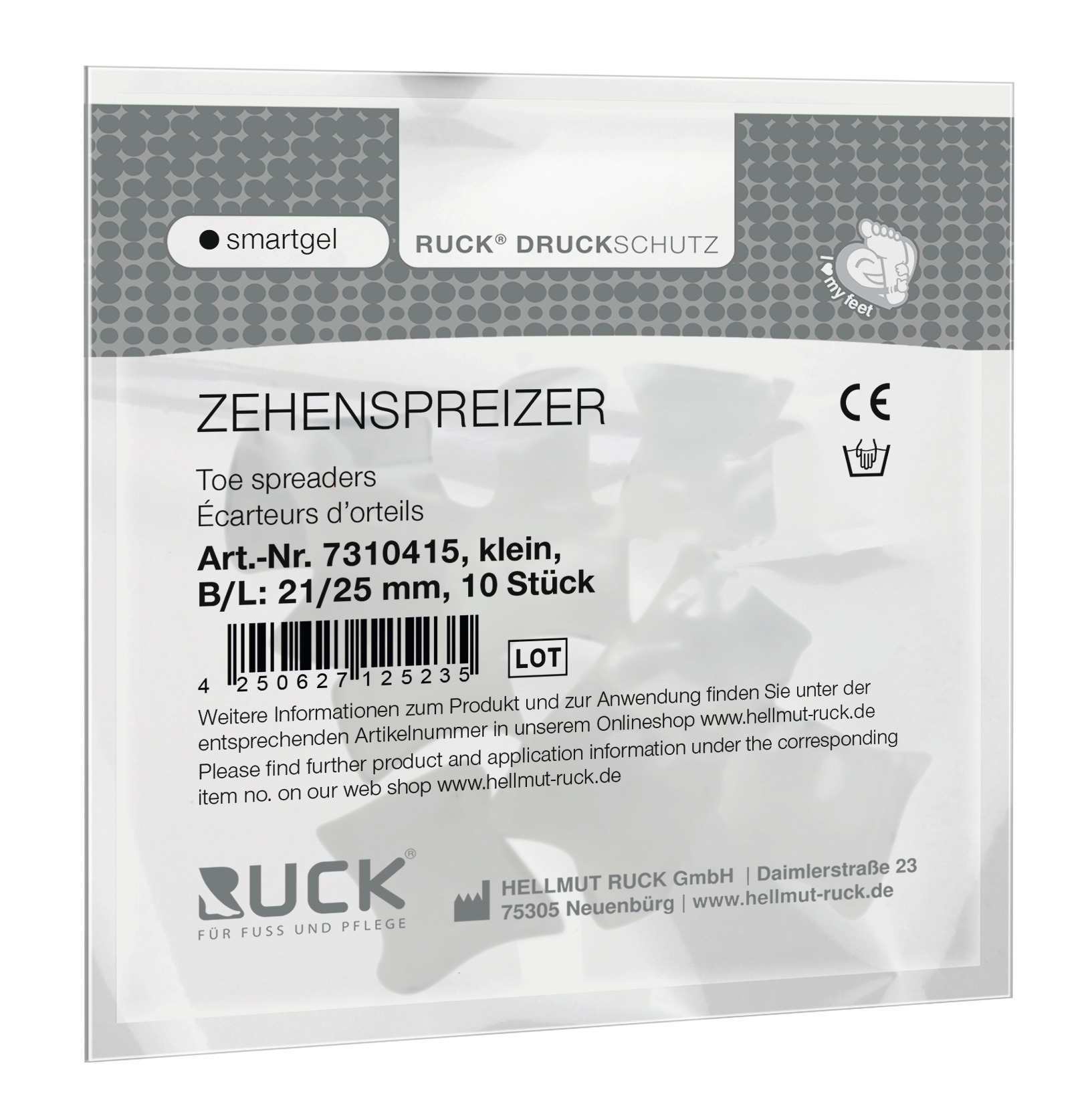 RUCK DRUCKSCHUTZ smartgel Zehenspreizer klein 10 Stück RUCK DRUCKSCHUTZ smartgel Zehenspreizer klein 10 Stück