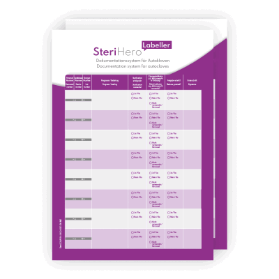 > SteriHero Dokumentationsblätter für Autoklaven, 10 Blöcke á 100 Blätter