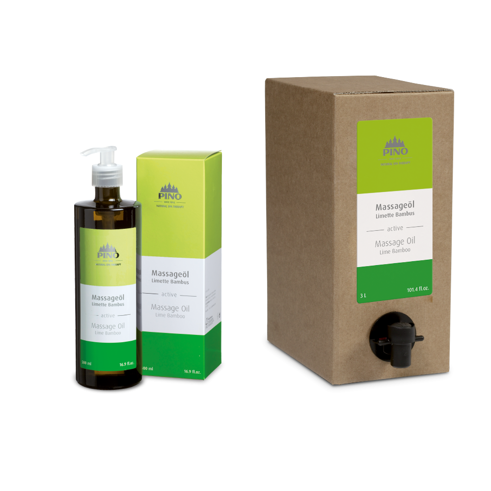 PINO naturreine Aroma Massageöle Limette Bambus - active 0,5 l PINO naturreine Aroma Massageöle Limette Bambus - active 0,5 l