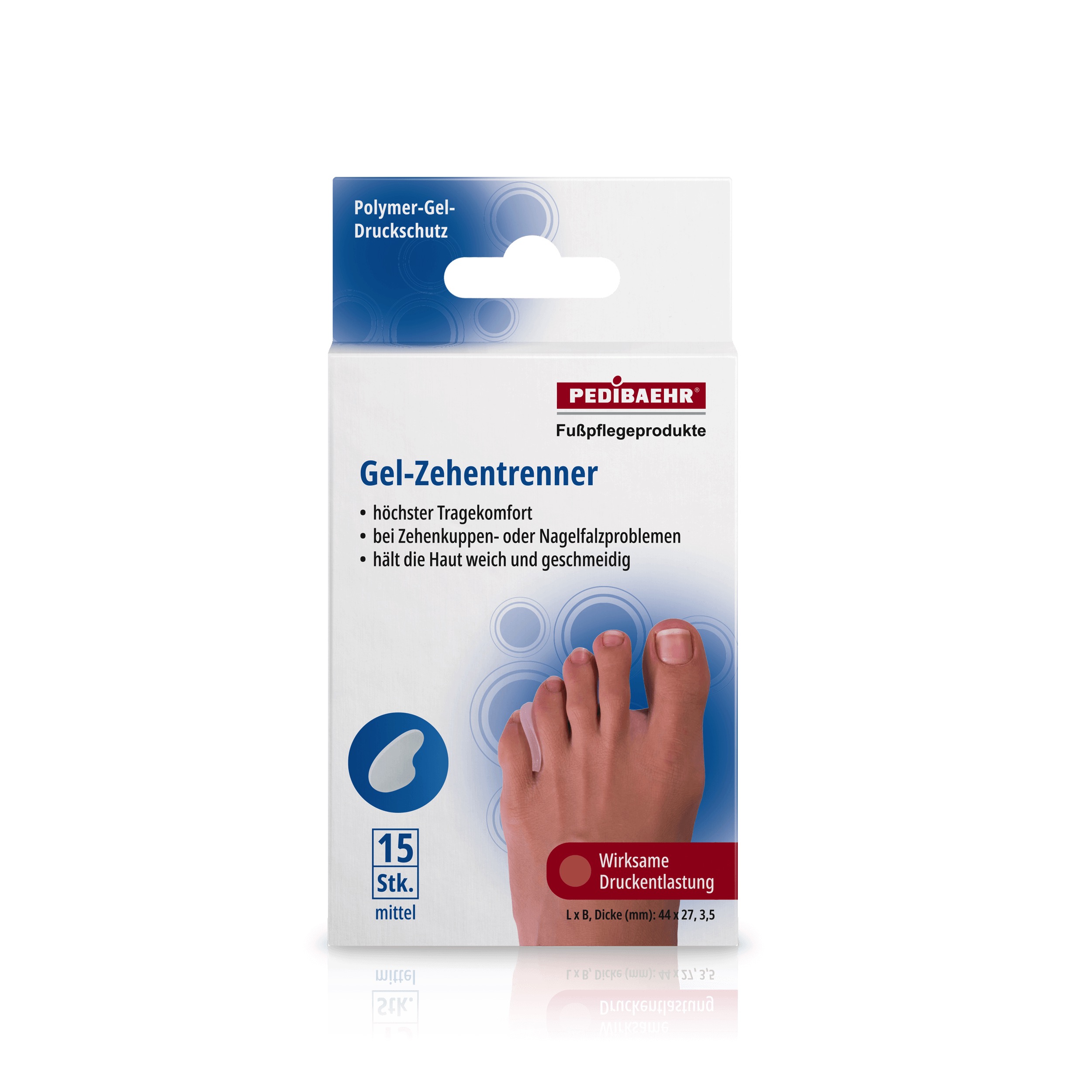 Pedibaehr Gel-Zehentrenner mittel  15 Stück Pedibaehr Gel-Zehentrenner mittel  15 Stück