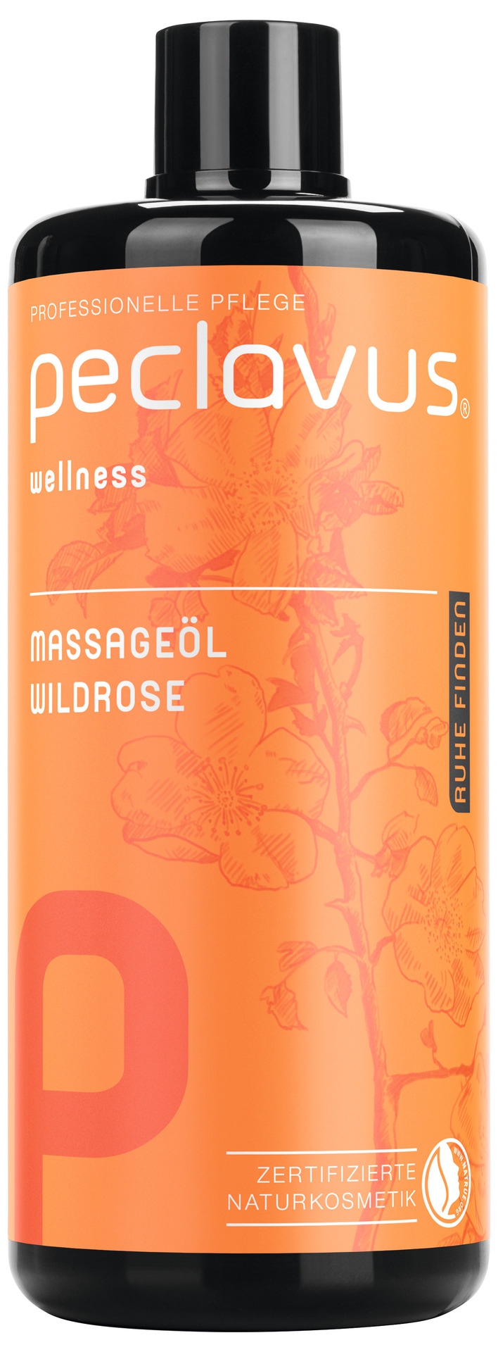 PECLAVUS Massageöl Wildrose 500 ml | Ruhe finden