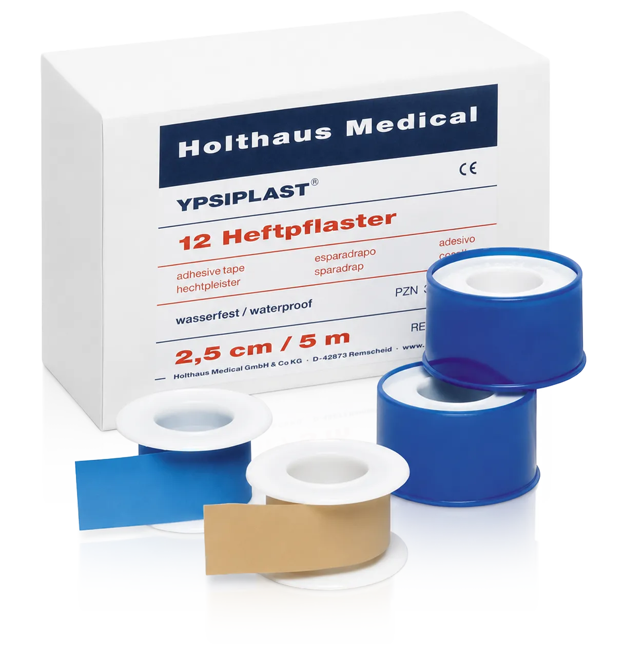 YPSIPLAST® Heftpflaster, wasserfest 5 m x 2,5 cm 1 Rolle braun