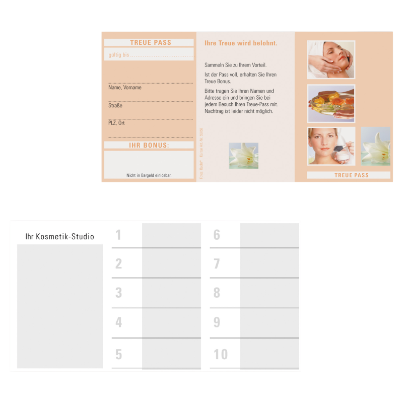 Treue-Pass Kosmetik II 1 Block (100 Blatt) Treue-Pass Kosmetik II 1 Block (100 Blatt)