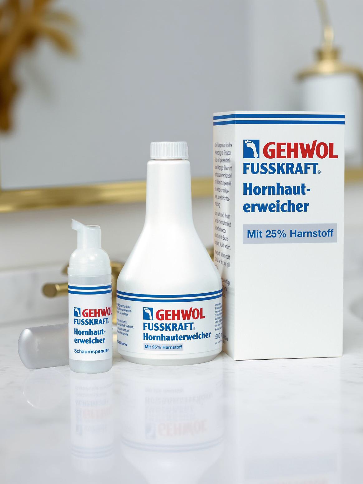 GEHWOL Hornhauterweicher mit 25 % Harnstoff und Schaumspenderflasche 500 ml GEHWOL Hornhauterweicher mit 25 % Harnstoff und Schaumspenderflasche 500 ml