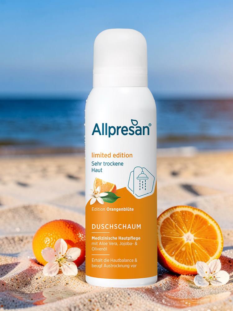 Allpresan Limited Edition Sehr trockene Haut Körper Duschschaum Orangeblüte 125 ml