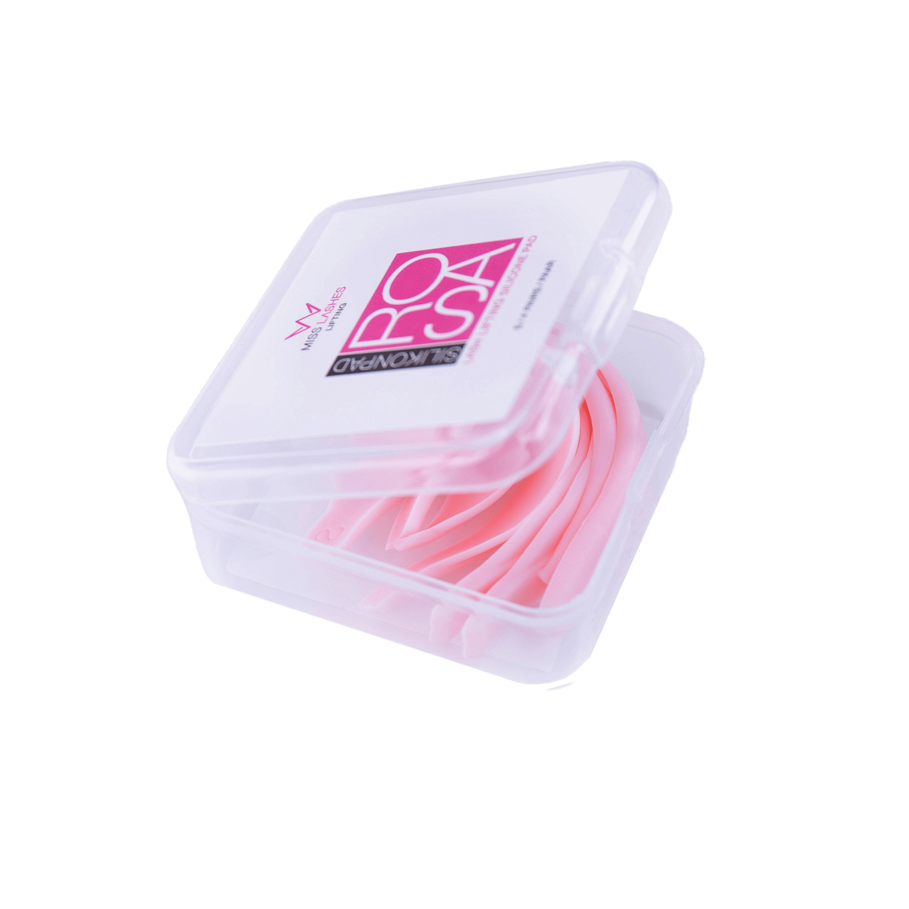 MISS LASHES Selbsthaftende Silikonpads in Rosa - L-Curl 4 Paare Gr. S
